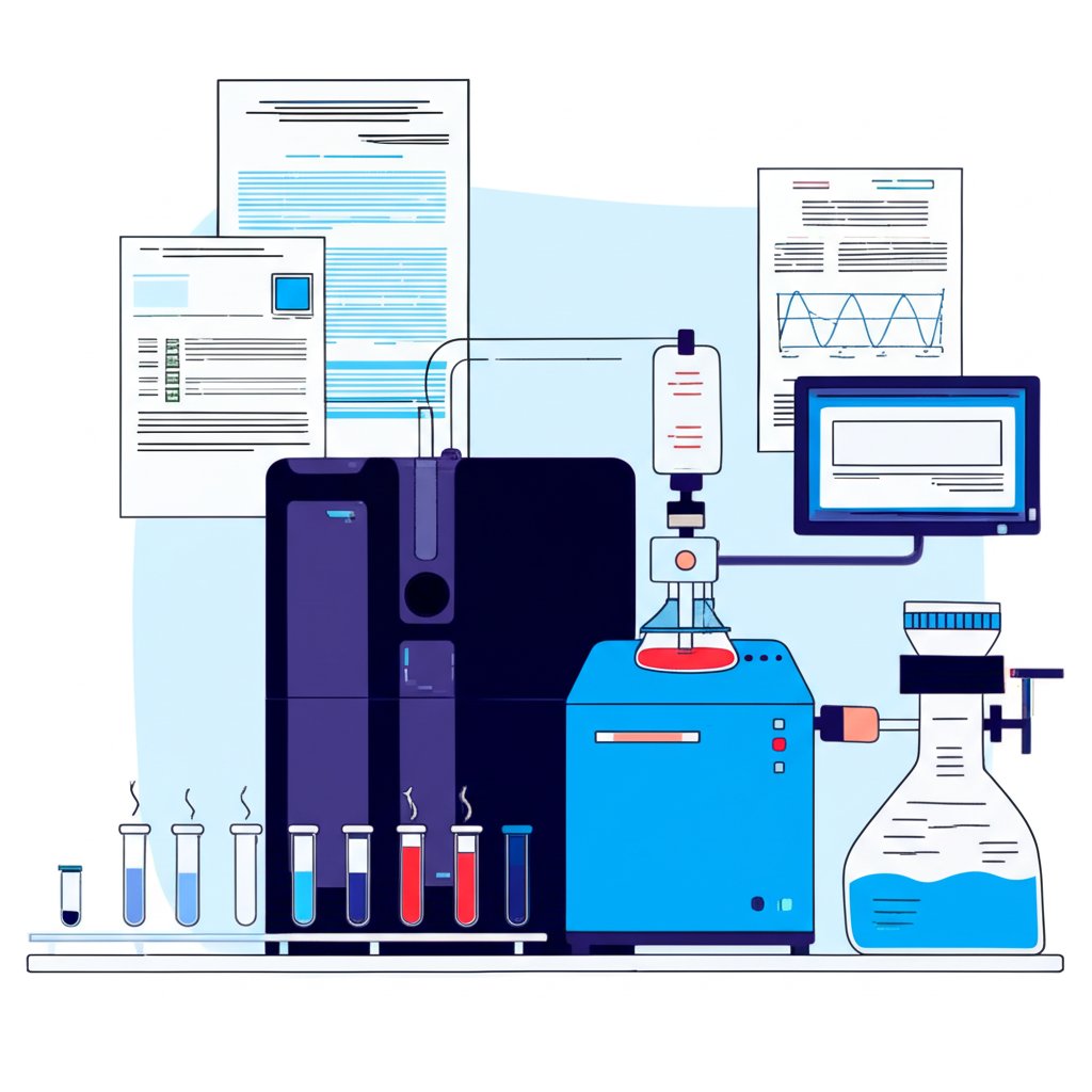 Peptide quality control and purity testing in research laboratory