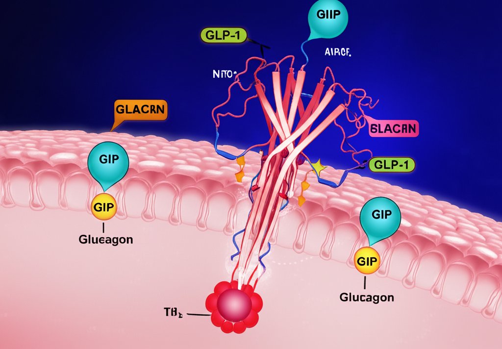 Scientific research illustration: Exploring GLP-3 Reta: A Next-Generation Research Peptide for Metabolic Studies