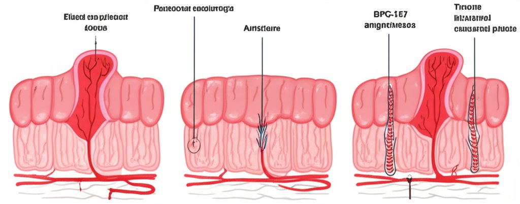 Scientific research illustration: Gut Health Peptides: BPC-157 and KPV