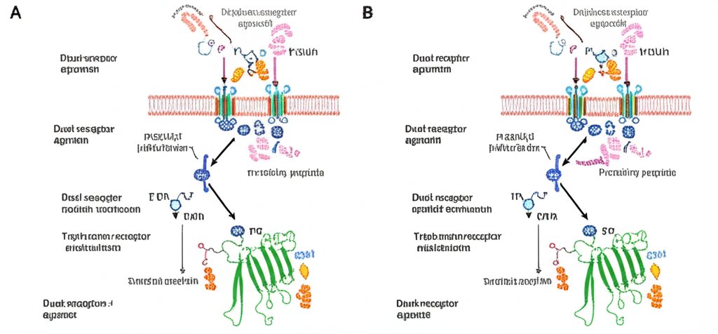 Scientific research illustration: GLP-3 Reta vs. GLP-2 Tirz: A Research Comparison Guide