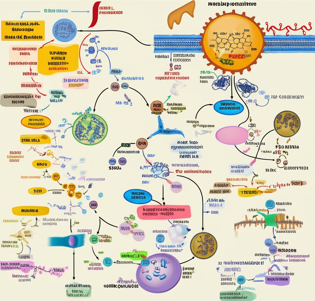 Scientific research illustration: metabolic peptide stack research