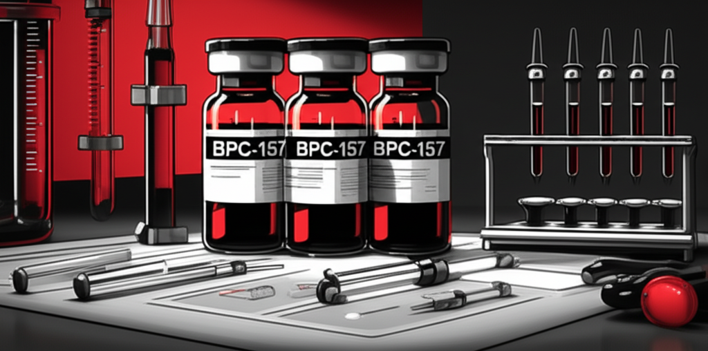 Research peptide vials in laboratory setting for anti-inflammatory tripeptide KPV studies