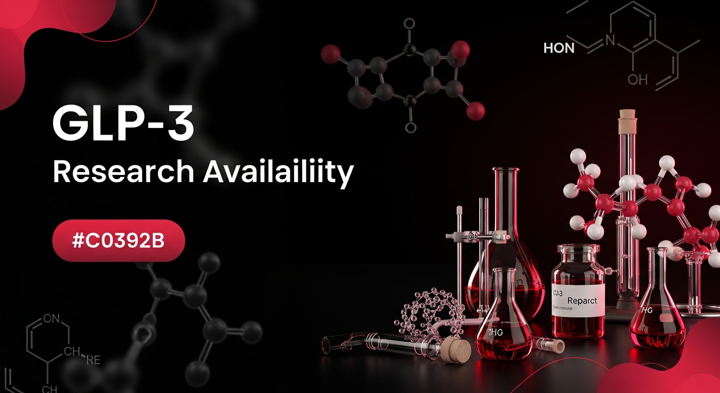GLP-3 research peptide availability and sourcing scientific research illustration