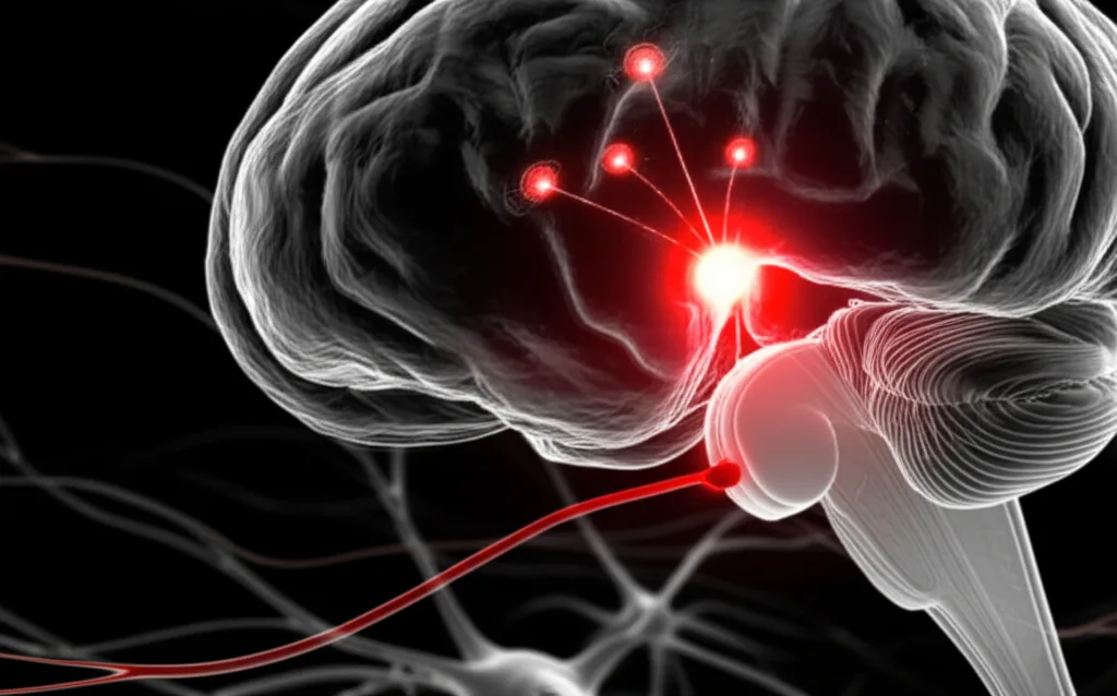 Pinealon peptide and pineal gland neuroprotection research illustration