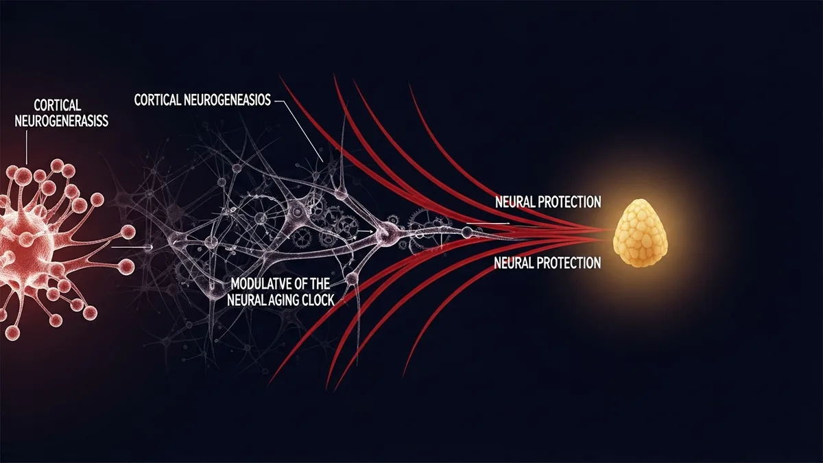 pinealon EVG tripeptide neuroprotection pineal oxidative defense cortical neurogenesis aging illustration | Spartan Research