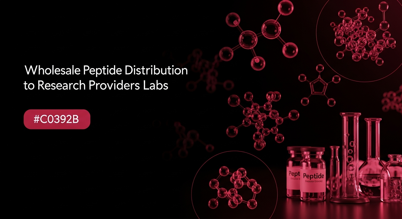 Wholesale peptide distribution for research providers and labs scientific research illustration